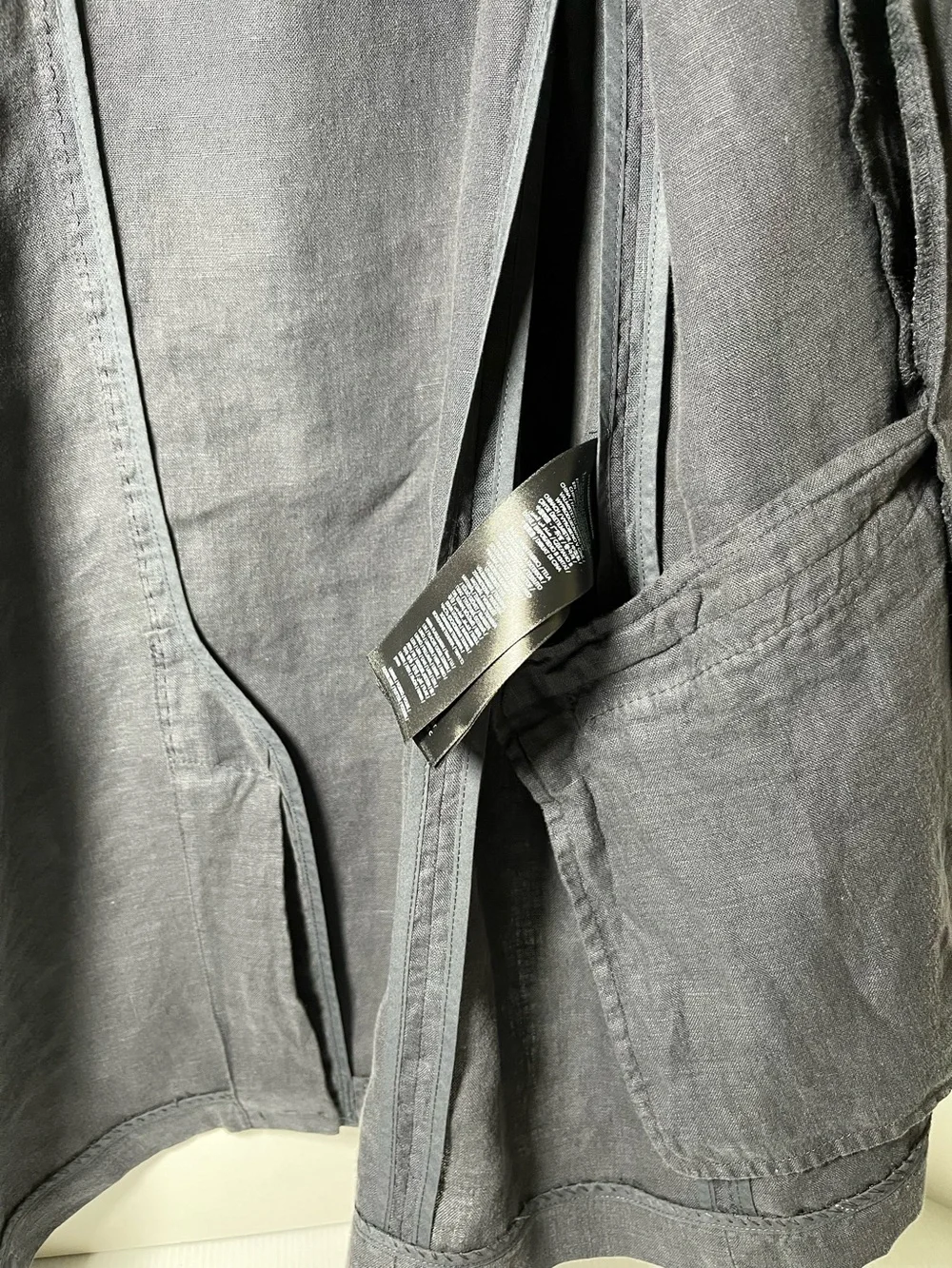 RAG & BONE WASHED DISTRESSED 100% FINE LINEN Notch Collar Blazer